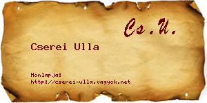 Cserei Ulla névjegykártya